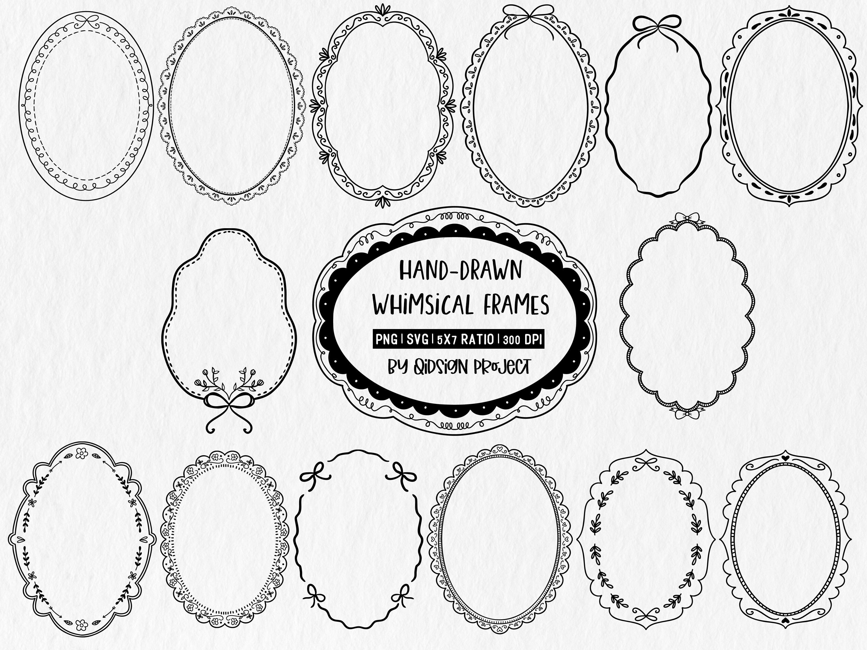 Hand Drawn Whimsical Frames SVG
