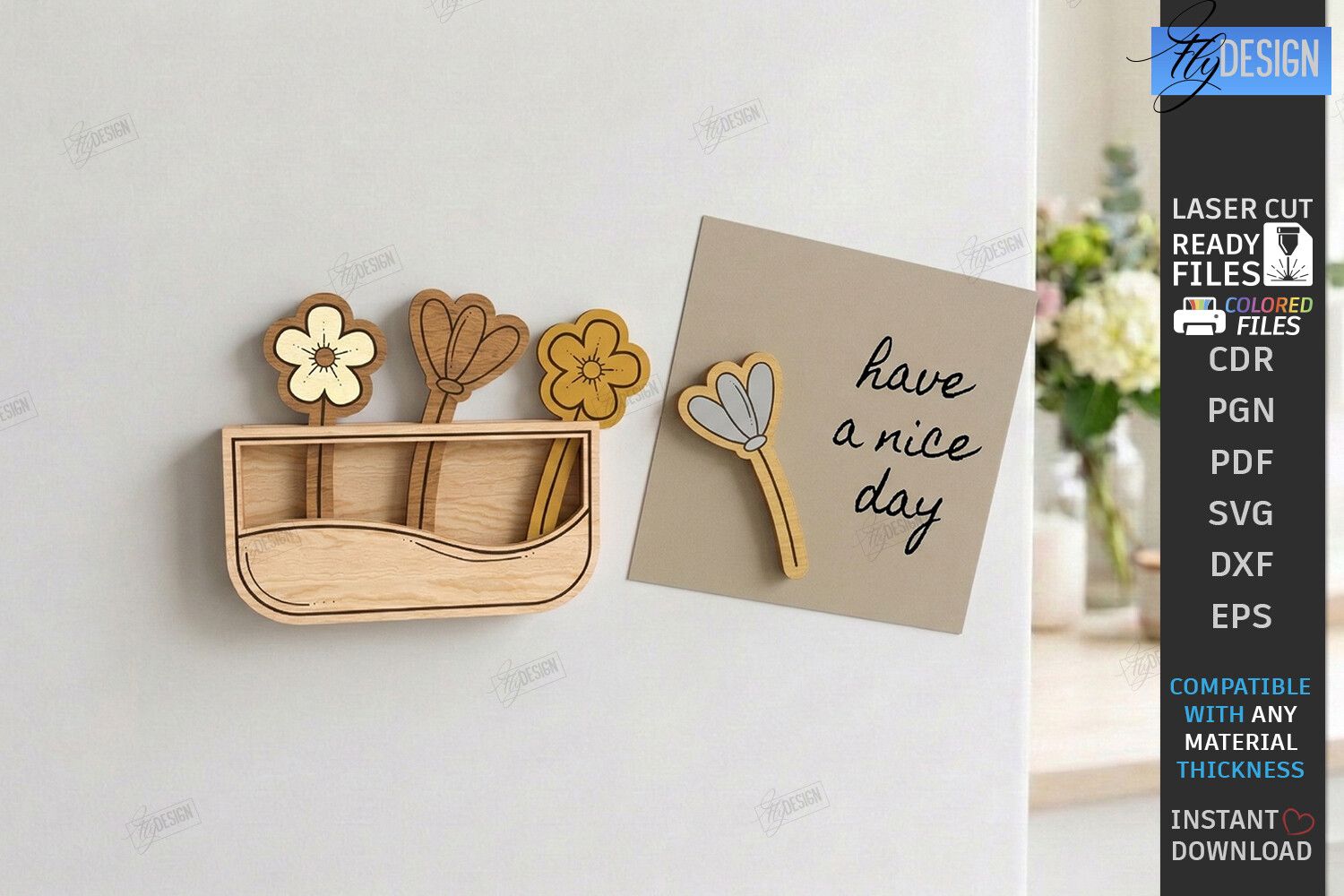 Fridge Magnet Laser Cut | Notepad Holder