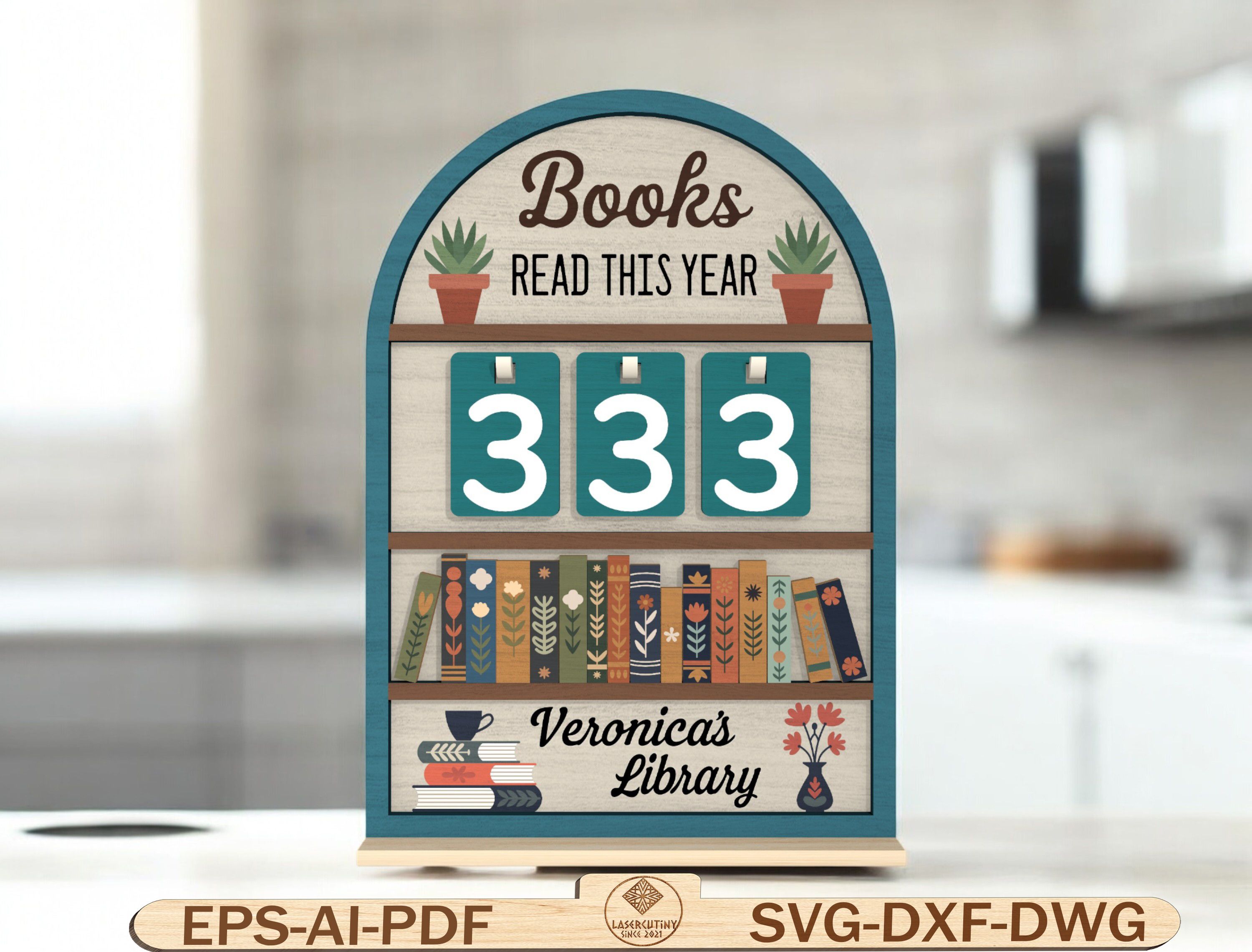 Personalized Reading Tracker Laser Cut